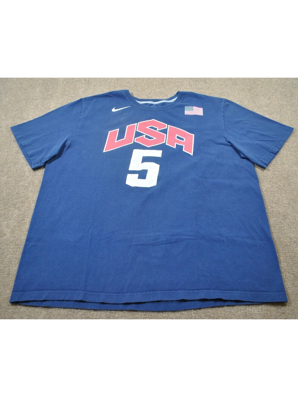 USA Olympic Basketball Nike Kevin Durant Blue Olympics Jersey Shirt 2X-Large
